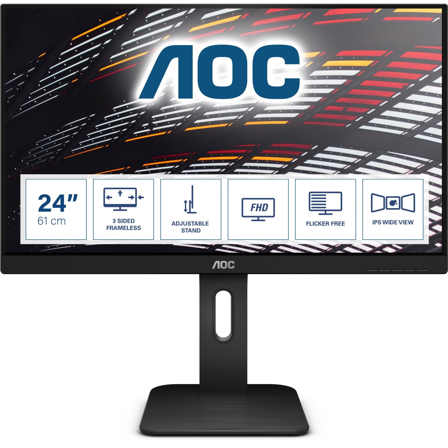 AOC X24P1 24" WUXGA IPS 1920x1200 4ms 60Hz HDMI/DP/VGA USB Hub - Black (Boxed) — Buy in Cyprus with Fast Delivery
