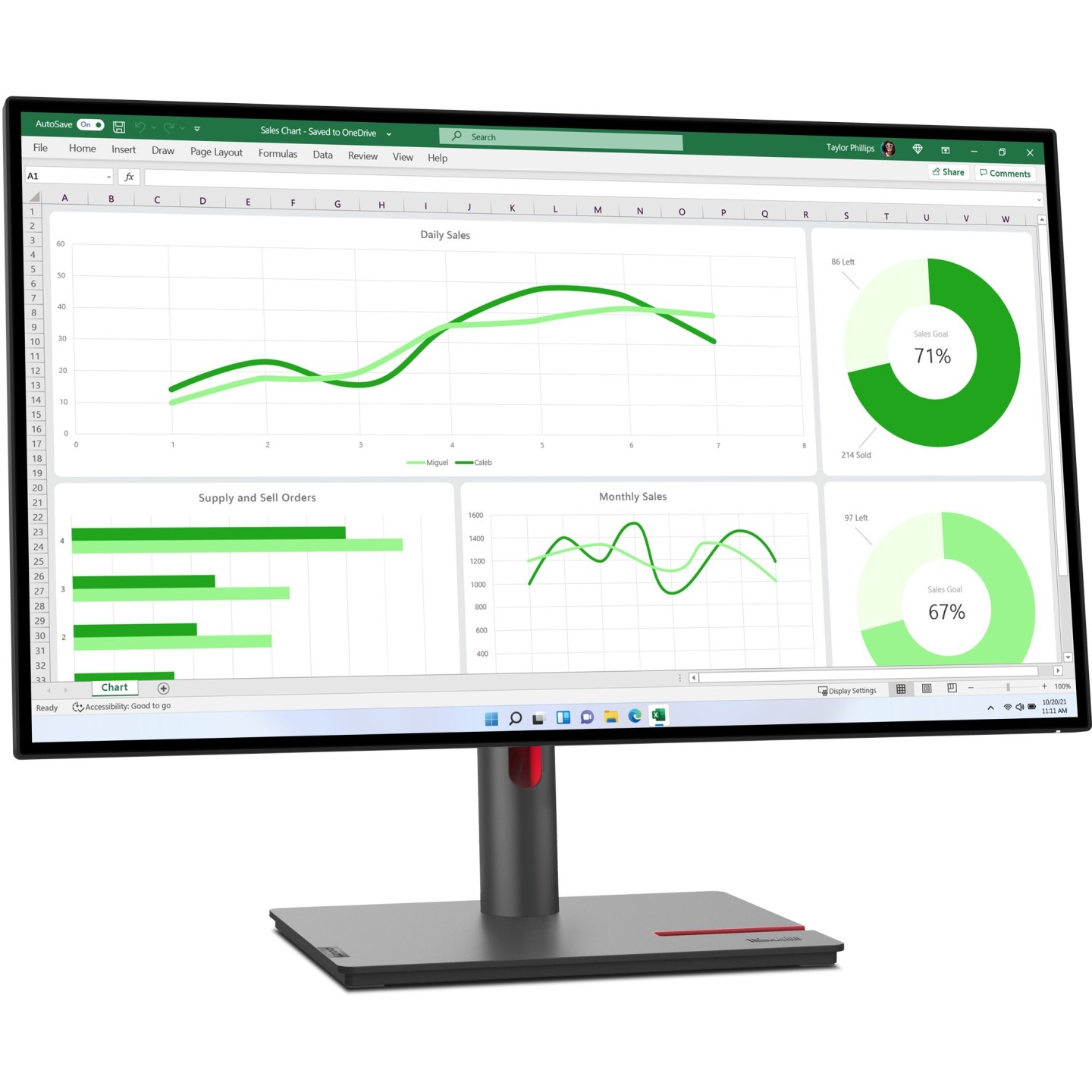 Lenovo ThinkVision P27q-30 27" QHD IPS Monitor 2560x1440 HDR10 USB Hub - 63A2GAR1US (Boxed) — Buy in Cyprus with Fast Delivery