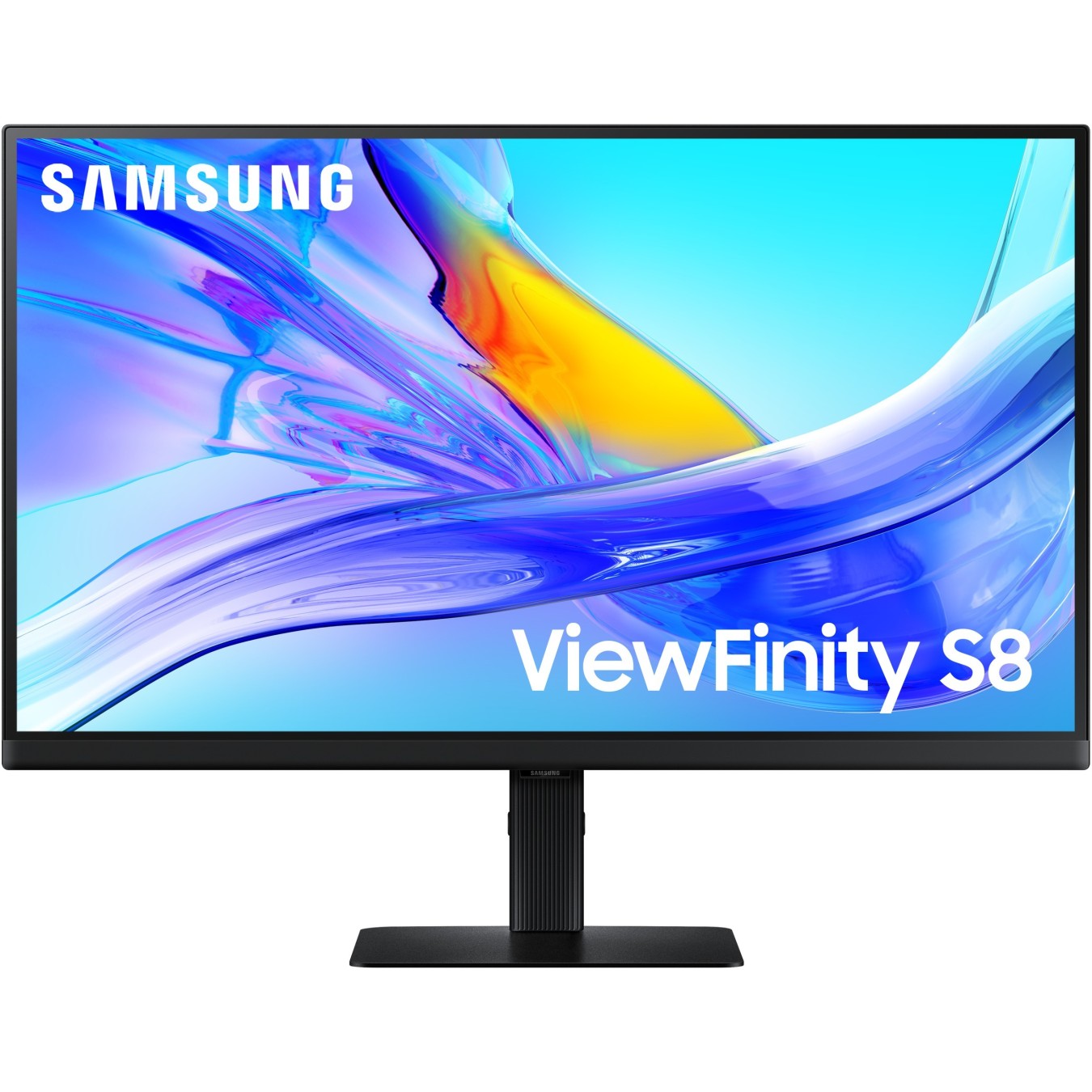Samsung LS27D800UAUXEN (S80UD) - 27in 4K UHD IPS Monitor, HDR10, USB-C PD 90W, KVM, Pivot, Black