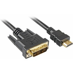 Buy Sharkoon HDMI to DVI-D Cable (18+1) - 3 m - Black - Gold-plated Connectors in Cyprus, Nicosia, Limassol, Larnaka, Pafos
