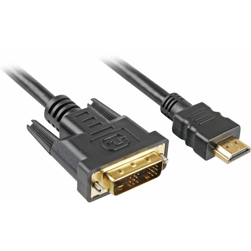 Buy Sharkoon HDMI to DVI-D Cable (18+1) - 3 m - Black - Gold-plated Connectors in Cyprus, Nicosia, Limassol, Larnaka, Pafos