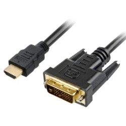 Buy Sharkoon HDMI to DVI-D Cable 1m - Black, 24+1 Pin, 1080p, Magnetically Shielded in Cyprus, Nicosia, Limassol, Larnaka, Pafos