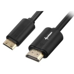 Buy Sharkoon HDMI to Mini HDMI Cable - 1 m - 4K (4096x2160), Black in Cyprus, Nicosia, Limassol, Larnaka, Pafos