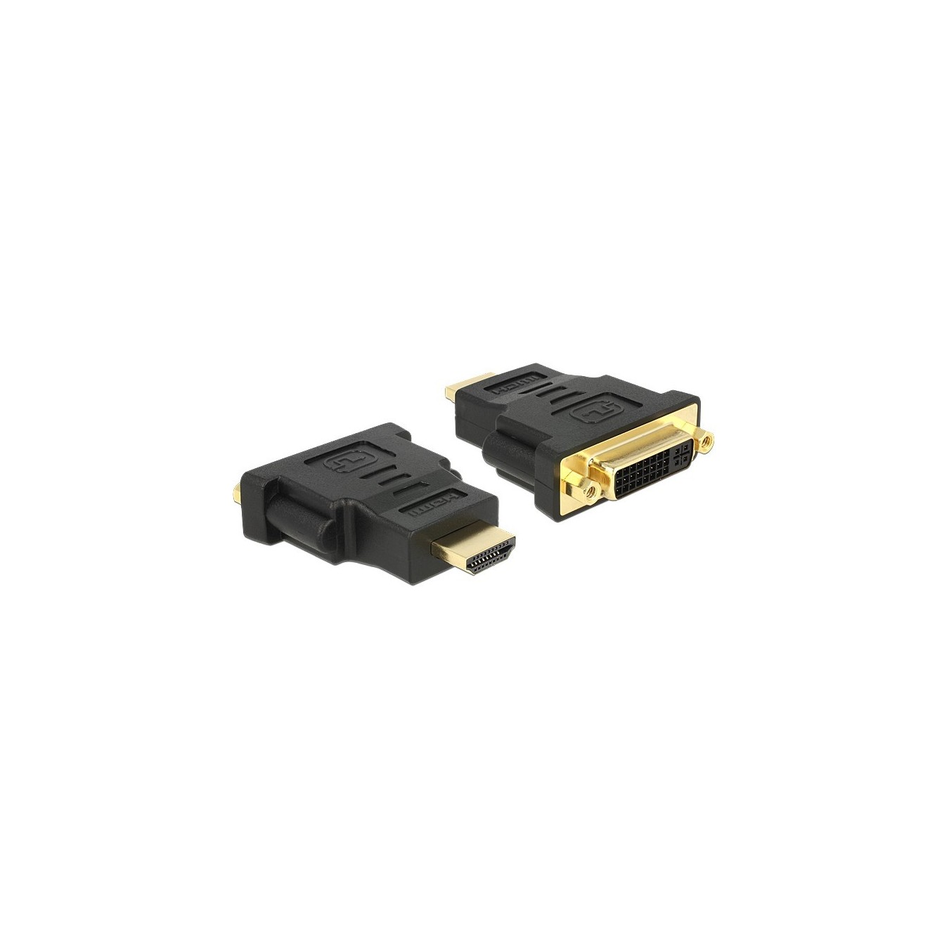 Delock HDMI Male to DVI 24+5 Female Adapter - 65467 - (Black, Gold-plated Contacts) — Buy in Cyprus with Fast Delivery