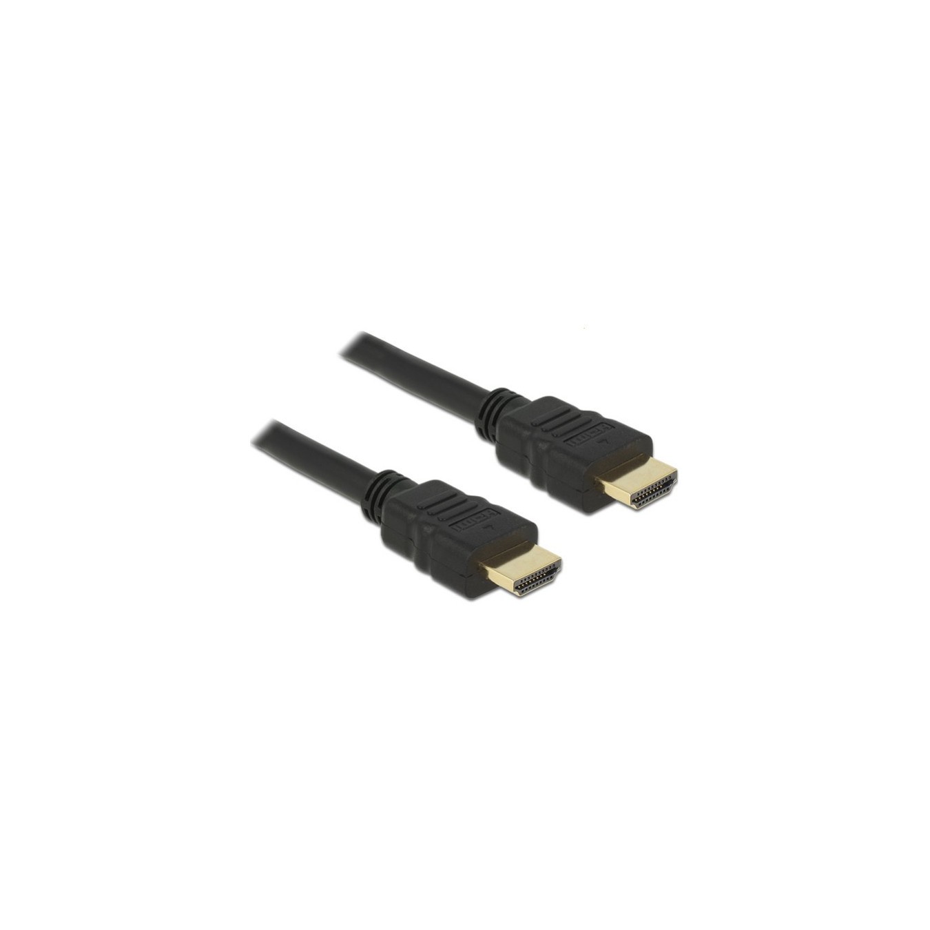 DELOCK HDMI High Speed Cable 0.5 m - Model 84751 - HDMI A to A, Ethernet, 4K (3840x2160), Black