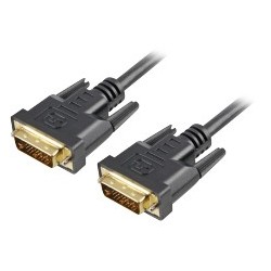 Buy Sharkoon DVI-D Cable 1m - Black, Gold-plated, 28 AWG, Male-to-Male in Cyprus, Nicosia, Limassol, Larnaka, Pafos