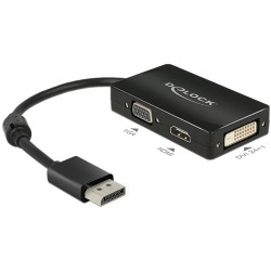 Buy Delock DisplayPort to VGA/HDMI/DVI Multiport Adapter Cable - Black, 0.16 m in Cyprus, Nicosia, Limassol, Larnaka, Pafos