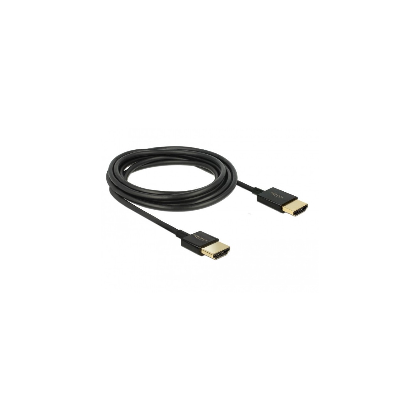 DeLOCK High Speed HDMI Cable with Ethernet - HDMI Type A to HDMI Type A - 0.25 m - Black — Buy in Cyprus with Fast Delivery