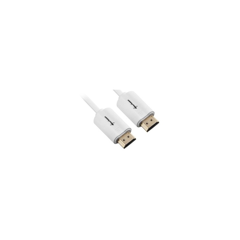 Buy Sharkoon HDMI Cable A to A 4K 2m White in Cyprus, Nicosia, Limassol, Larnaka, Pafos