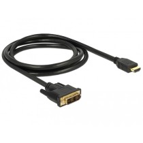 Delock DVI-D to HDMI-A Cable 1.5 m - 85583 - Black, Gold-plated, Straight — Buy in Cyprus with Fast Delivery