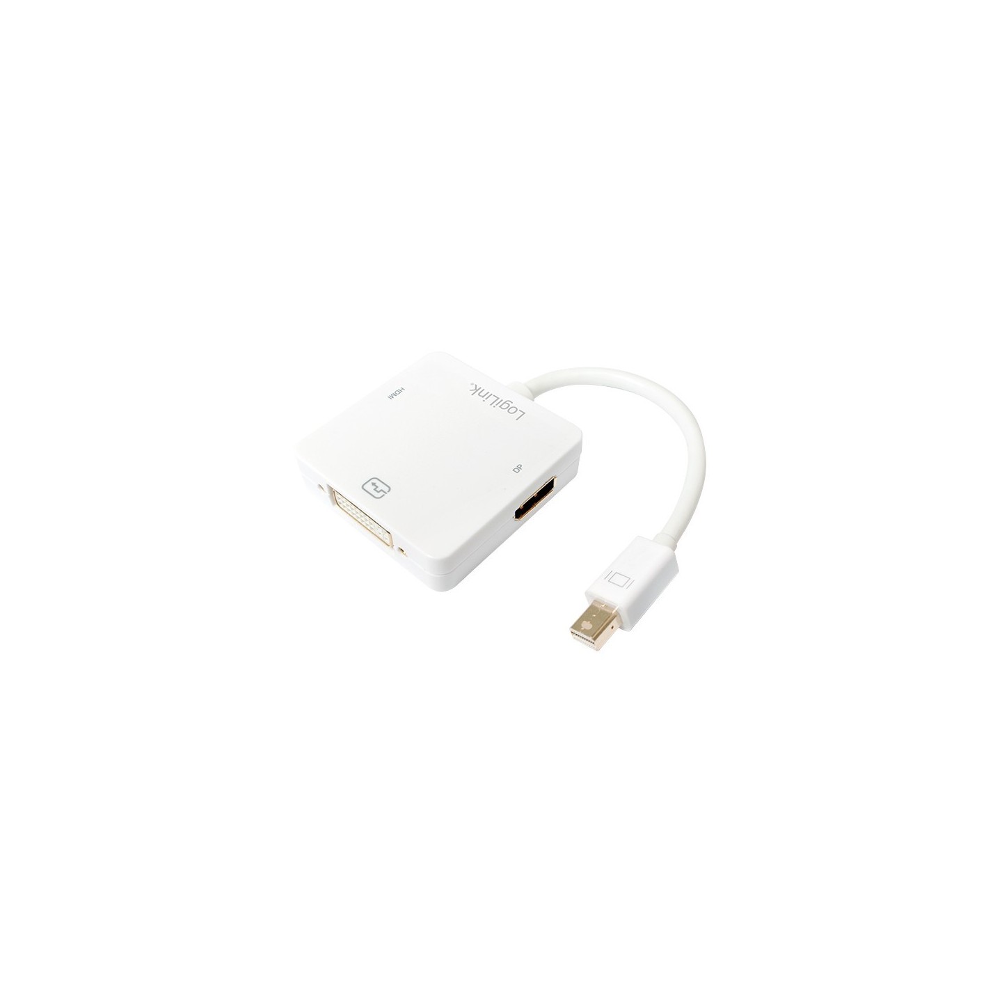 Logilink Adapter Mini DisplayPort - to HDMI+DVI+DisplayPort - CV0045A (White, 0.15 m, 1080p)