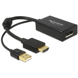 Buy DELOCK HDMI-A to DisplayPort 1.2 Adapter Cable - Black, 0.254 m, HDMI Male t... in Cyprus, Nicosia, Limassol, Larnaka, Pafos