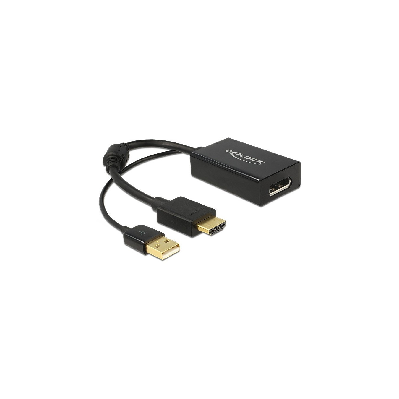 DELOCK HDMI-A to DisplayPort 1.2 Adapter Cable - Black, 0.254 m, HDMI Male to DP Female — Buy in Cyprus with Fast Delivery