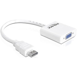 Buy DELOCK HDMI-A to VGA Adapter Cable - 65346 - White, HDMI Male to VGA Female,... in Cyprus, Nicosia, Limassol, Larnaka, Pafos