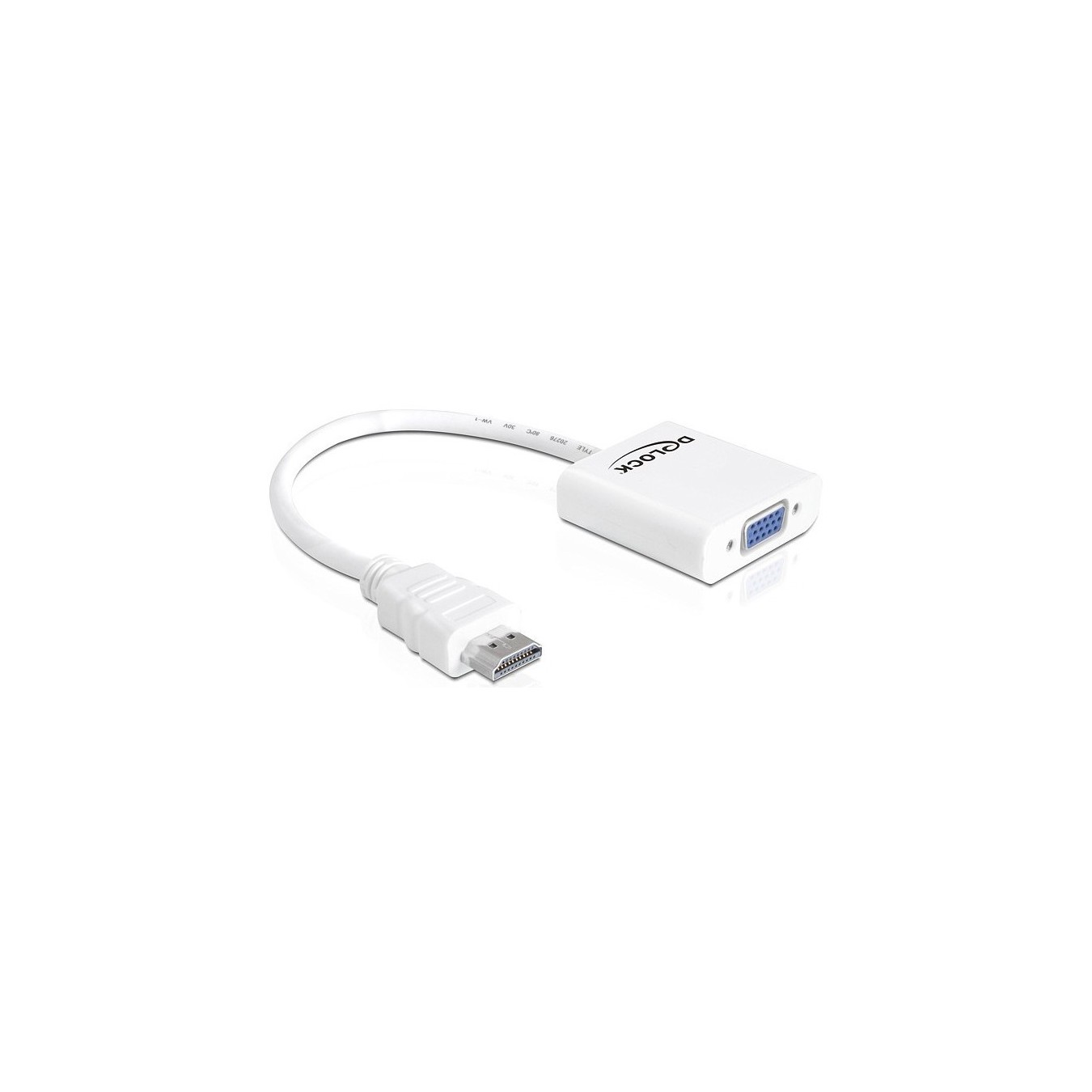 DELOCK HDMI-A to VGA Adapter Cable - 65346 - White, HDMI Male to VGA Female, 1080p — Buy in Cyprus with Fast Delivery