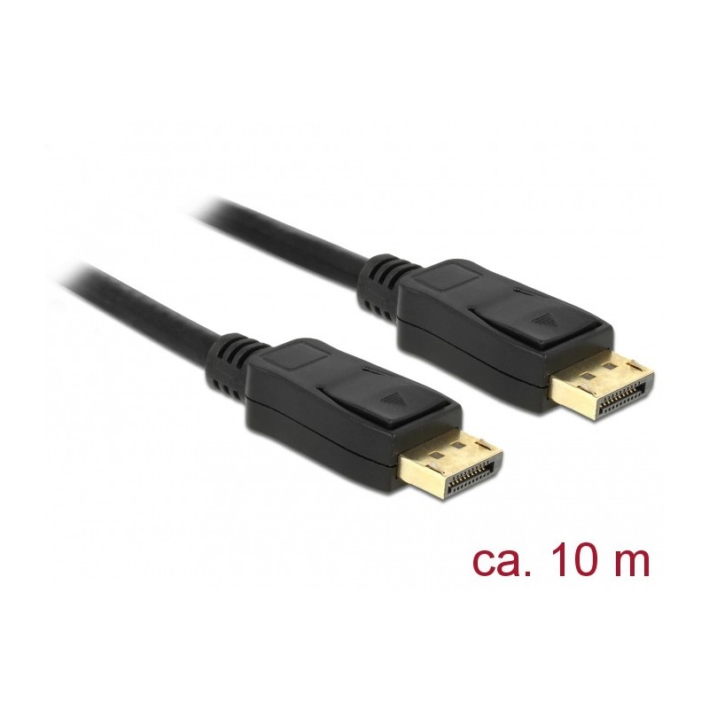 Buy Delock DisplayPort 1.2 Cable - 84862 - DP Male to DP Male, 10 m, Black, 4K60Hz in Cyprus, Nicosia, Limassol, Larnaka, Pafos