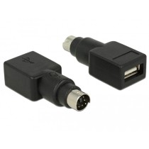 DELOCK PS/2 to USB Type-A Adapter - 65898 - Black Stainless Steel — Buy in Cyprus with Fast Delivery