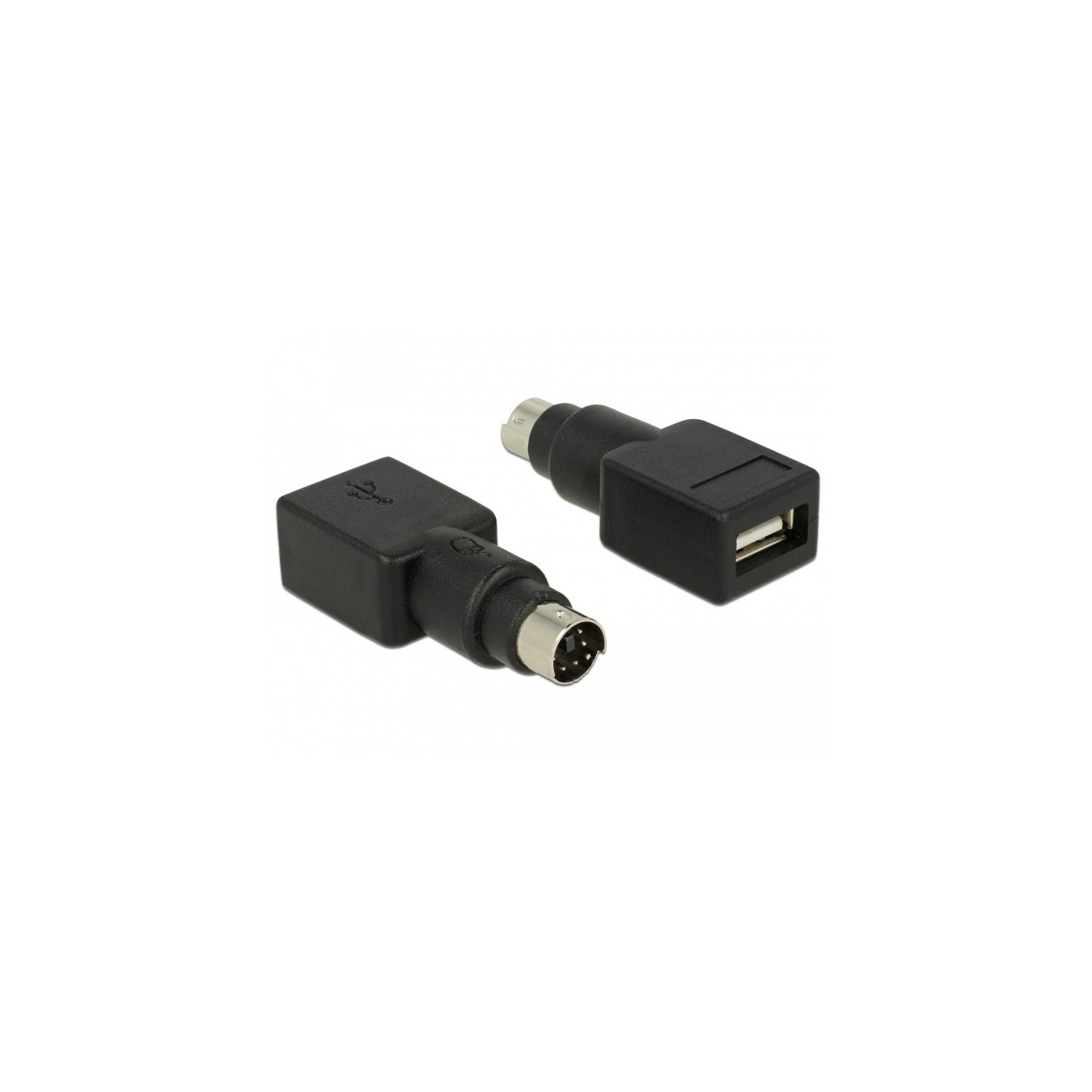 DELOCK PS/2 to USB Type-A Adapter - 65898 - Black Stainless Steel — Buy in Cyprus with Fast Delivery