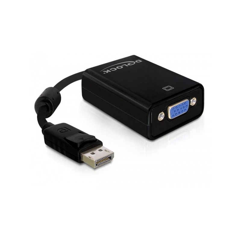 Buy DeLock DisplayPort 1.2 to VGA Adapter - 61848 - Black in Cyprus, Nicosia, Limassol, Larnaka, Pafos