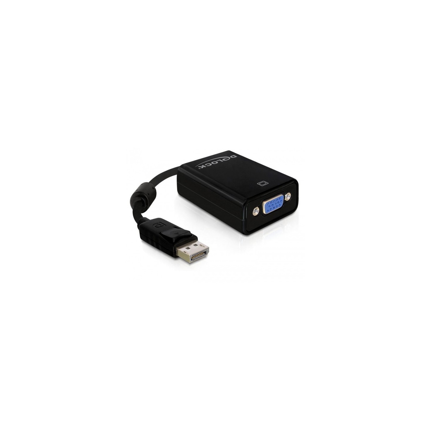 DeLock DisplayPort 1.2 to VGA Adapter - 61848 - Black — Buy in Cyprus with Fast Delivery