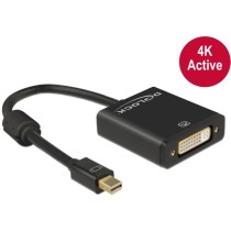 DELOCK Mini DisplayPort 1.2 to DVI-I Cable - 62603 - Black, 0.2 m, 4K Active — Buy in Cyprus with Fast Delivery