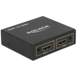 Buy DELOCK HDMI Splitter 1x HDMI In to 2x HDMI Out 4K - 87701 - Black, Metal, 1 m in Cyprus, Nicosia, Limassol, Larnaka, Pafos