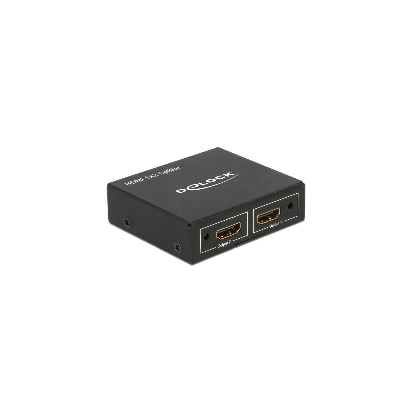 DELOCK HDMI Splitter 1x HDMI In to 2x HDMI Out 4K - 87701 - Black, Metal, 1 m — Buy in Cyprus with Fast Delivery