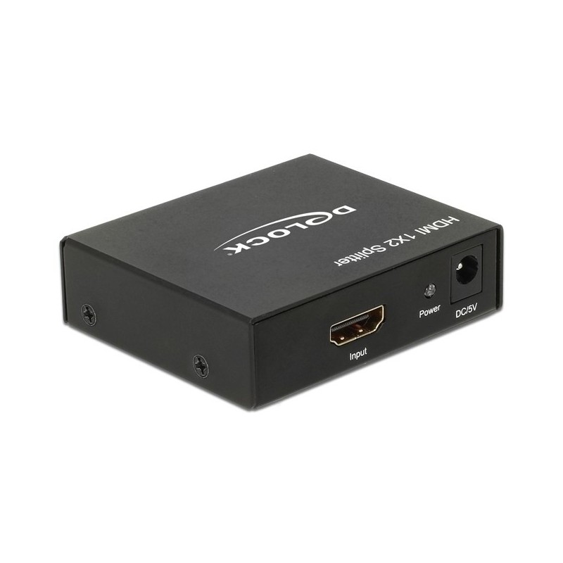 Buy DELOCK HDMI Splitter 1x HDMI In to 2x HDMI Out 4K - 87701 - Black, Metal, 1 m in Cyprus, Nicosia, Limassol, Larnaka, Pafos