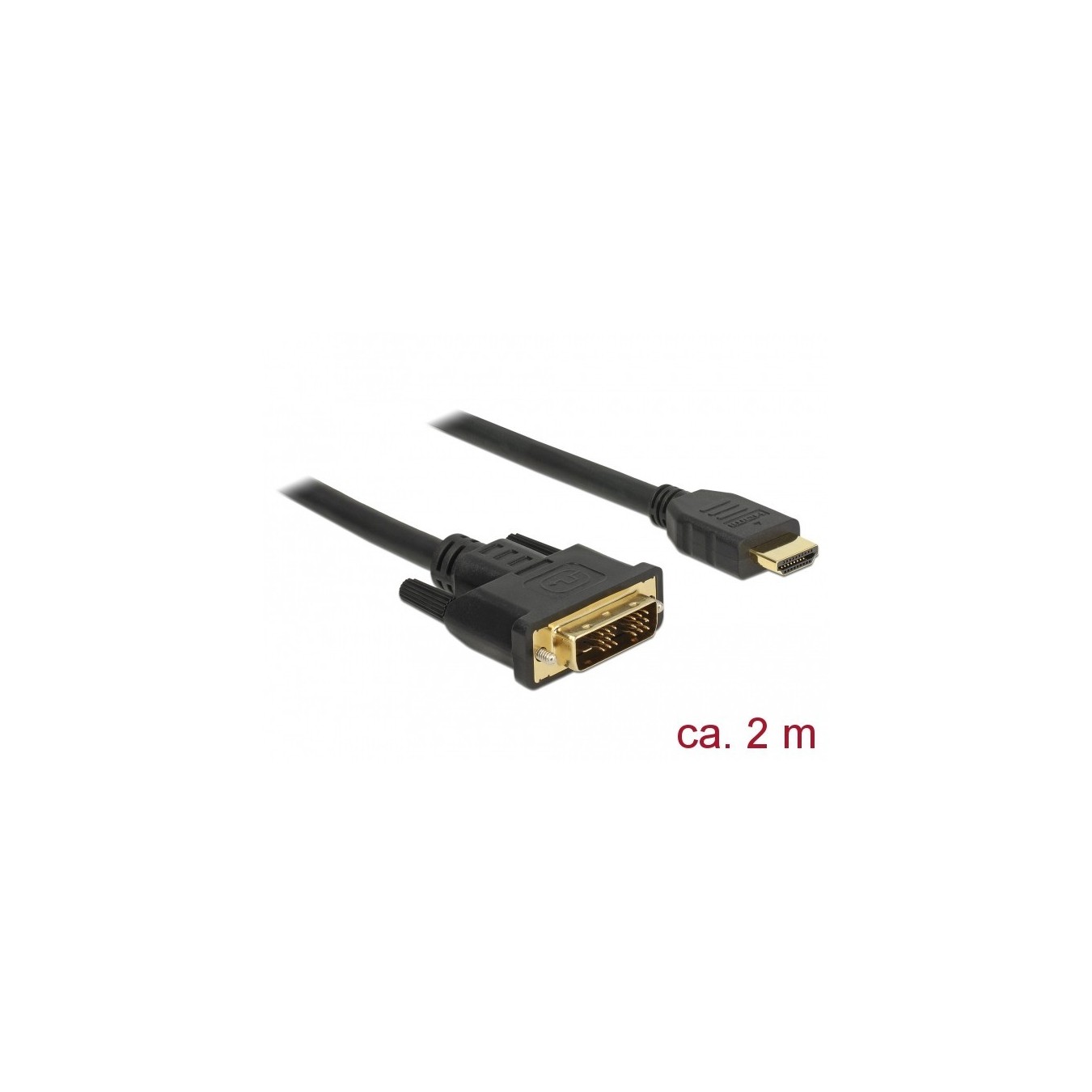 DeLOCK DVI-D to HDMI-A Cable - 85584 - (Black, 2 m) — Buy in Cyprus with Fast Delivery