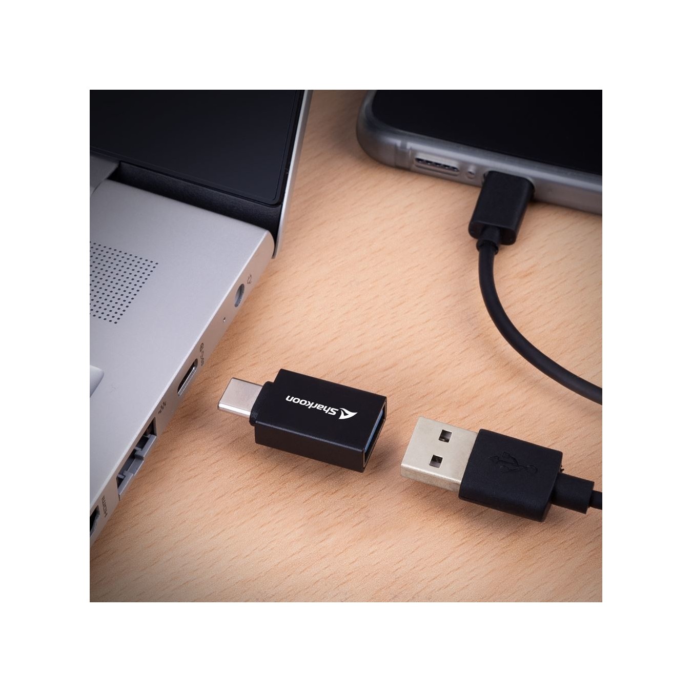 Sharkoon USB 3.2 Gen 1 Adapter - OfficePal - Black (2pc set) — Buy in Cyprus with Fast Delivery