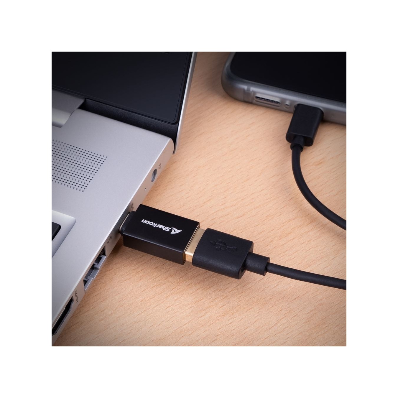 Sharkoon USB 3.2 Gen 1 Adapter - OfficePal - Black (2pc set) — Buy in Cyprus with Fast Delivery