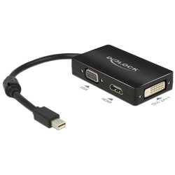 Buy DELOCK Mini DisplayPort to VGA + HDMI + DVI Adapter Cable - Black in Cyprus, Nicosia, Limassol, Larnaka, Pafos