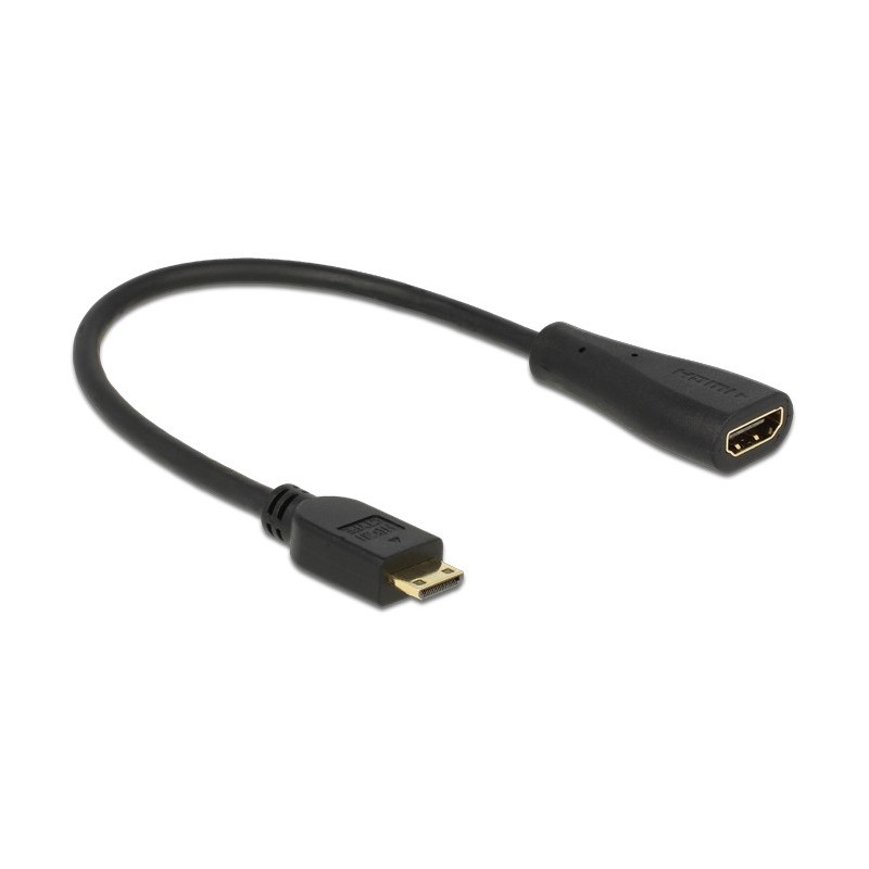 Buy DeLOCK Mini HDMI-C to HDMI-A Cable - 0.23 m - Black in Cyprus, Nicosia, Limassol, Larnaka, Pafos