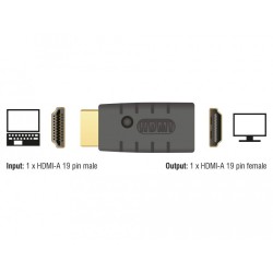 Buy DELOCK HDMI-A Male to HDMI-A Female EDID Emulator Adapter - 63320 - Black, 4... in Cyprus, Nicosia, Limassol, Larnaka, Pafos