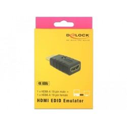 Buy DELOCK HDMI-A Male to HDMI-A Female EDID Emulator Adapter - 63320 - Black, 4... in Cyprus, Nicosia, Limassol, Larnaka, Pafos