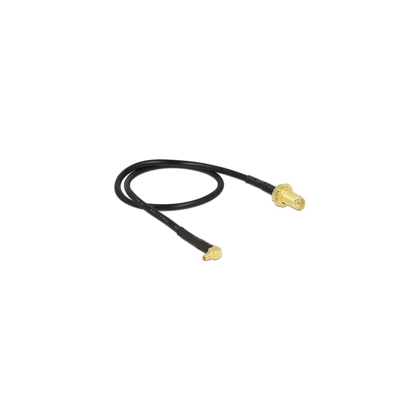 DeLOCK Antenna Cable RP-SMA Female to MMCX 90° Plug, RG-174, 0.32 m - 88936 - Black — Buy in Cyprus with Fast Delivery