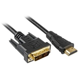 Buy Sharkoon HDMI to DVI-D Cable - 4044951015221 - Black, 3 m, Gold-plated contacts in Cyprus, Nicosia, Limassol, Larnaka, Pafos
