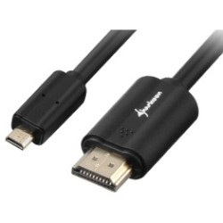 Buy Sharkoon HDMI Cable - A to D Micro HDMI 4K 1.5m (Black) in Cyprus, Nicosia, Limassol, Larnaka, Pafos
