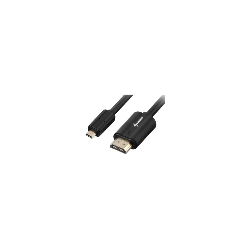 Buy Sharkoon HDMI Cable - A to D Micro HDMI 4K 1.5m (Black) in Cyprus, Nicosia, Limassol, Larnaka, Pafos