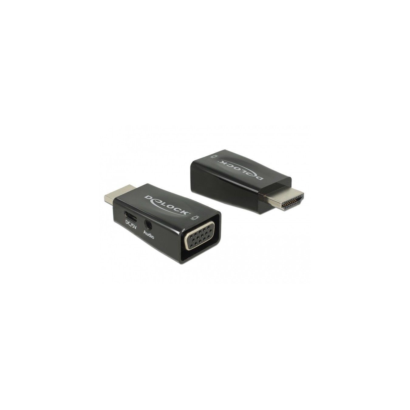DELOCK HDMI-A to VGA Adapter with Audio - 65901 - (Black) — Buy in Cyprus with Fast Delivery