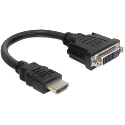 Buy Delock HDMI to DVI-D Adapter Cable 0.2 m - HDMI Type A to DVI-D, Black in Cyprus, Nicosia, Limassol, Larnaka, Pafos