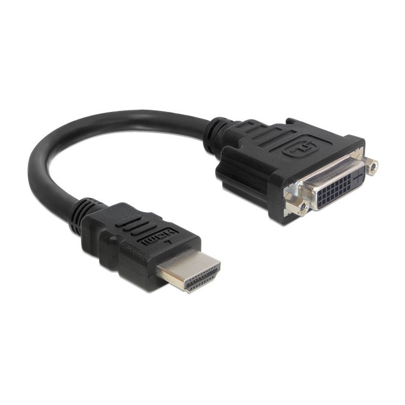 Buy Delock HDMI to DVI-D Adapter Cable 0.2 m - HDMI Type A to DVI-D, Black in Cyprus, Nicosia, Limassol, Larnaka, Pafos