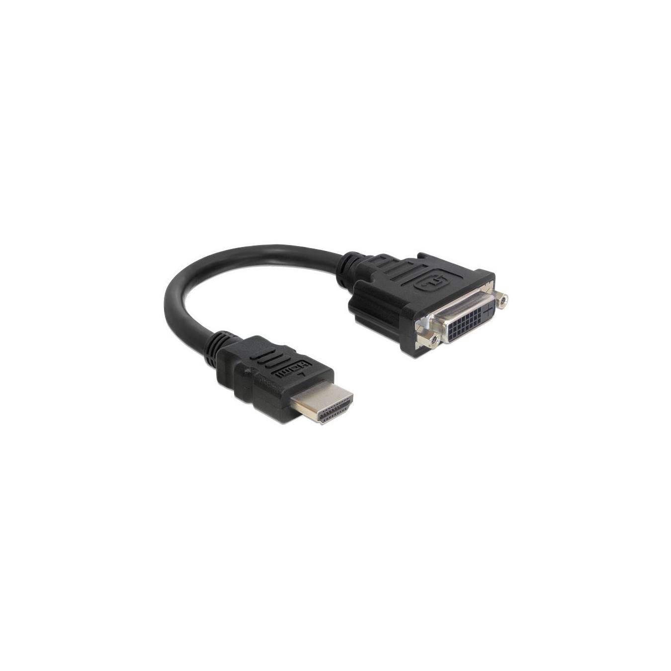 Delock HDMI to DVI-D Adapter Cable 0.2 m - HDMI Type A to DVI-D, Black — Buy in Cyprus with Fast Delivery