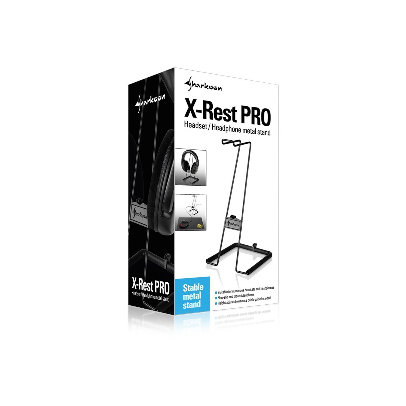 Sharkoon X-Rest Pro - Passive Headset Holder Stand - Metal, Black, Indoor — Buy in Cyprus with Fast Delivery
