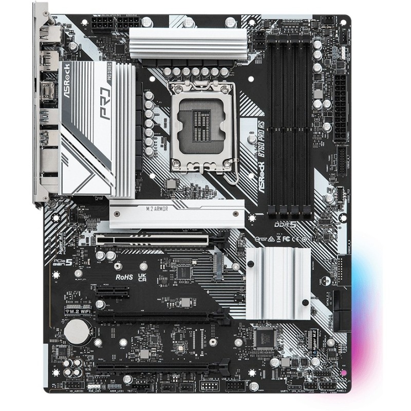 ASRock B760 Pro RS - LGA1700 ATX Motherboard, DDR5, 4x DIMM up to 128GB, PCIe 5.0 x16, 2x USB-C - 90-B790PB-10BAY0 (Boxed)