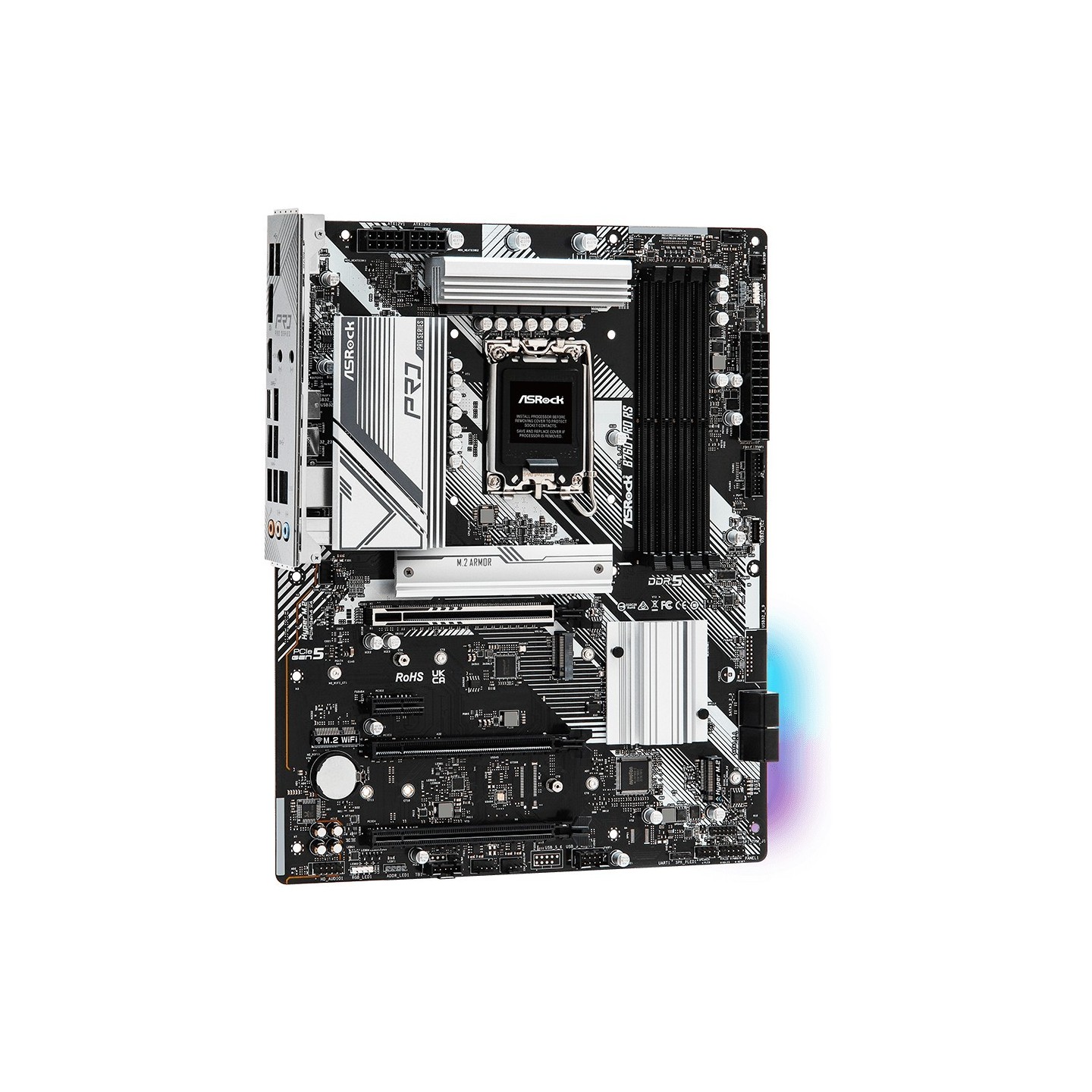 ASRock B760 Pro RS - LGA1700 ATX Motherboard, DDR5, 4x DIMM up to 128GB, PCIe 5.0 x16, 2x USB-C - 90-B790PB-10BAY0 (Boxed)