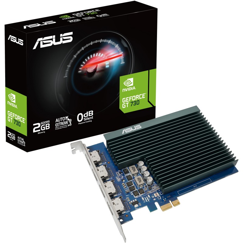 Buy ASUS GeForce GT 730 2GB GDDR5 (2GD5 4H) - Black/Blue, 902 MHz Boost, Passive... in Cyprus, Nicosia, Limassol, Larnaka, Pafos