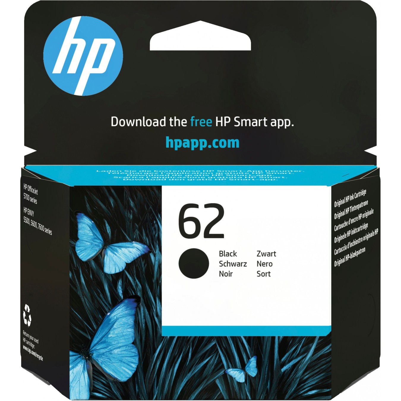 HP 62 Original Ink Cartridge - C2P04AE - Black, Standard Yield (4 ml) - 1 Pack — Buy in Cyprus with Fast Delivery