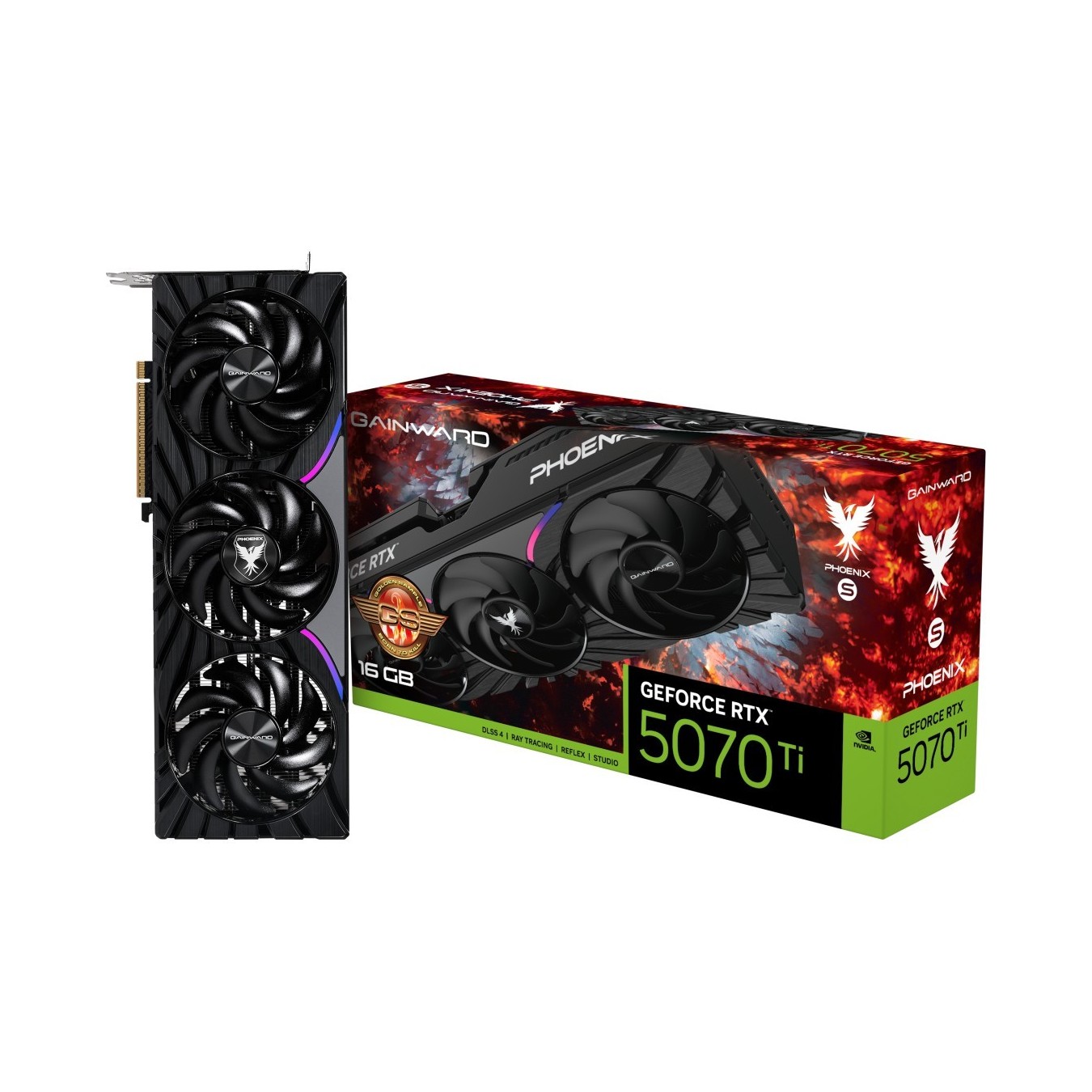 Gainward GeForce RTX 5070 Ti Phoenix-S GS - 16GB GDDR7, PCIe 5.0, 2295/2482 MHz, 3x Fans — Buy in Cyprus with Fast Delivery