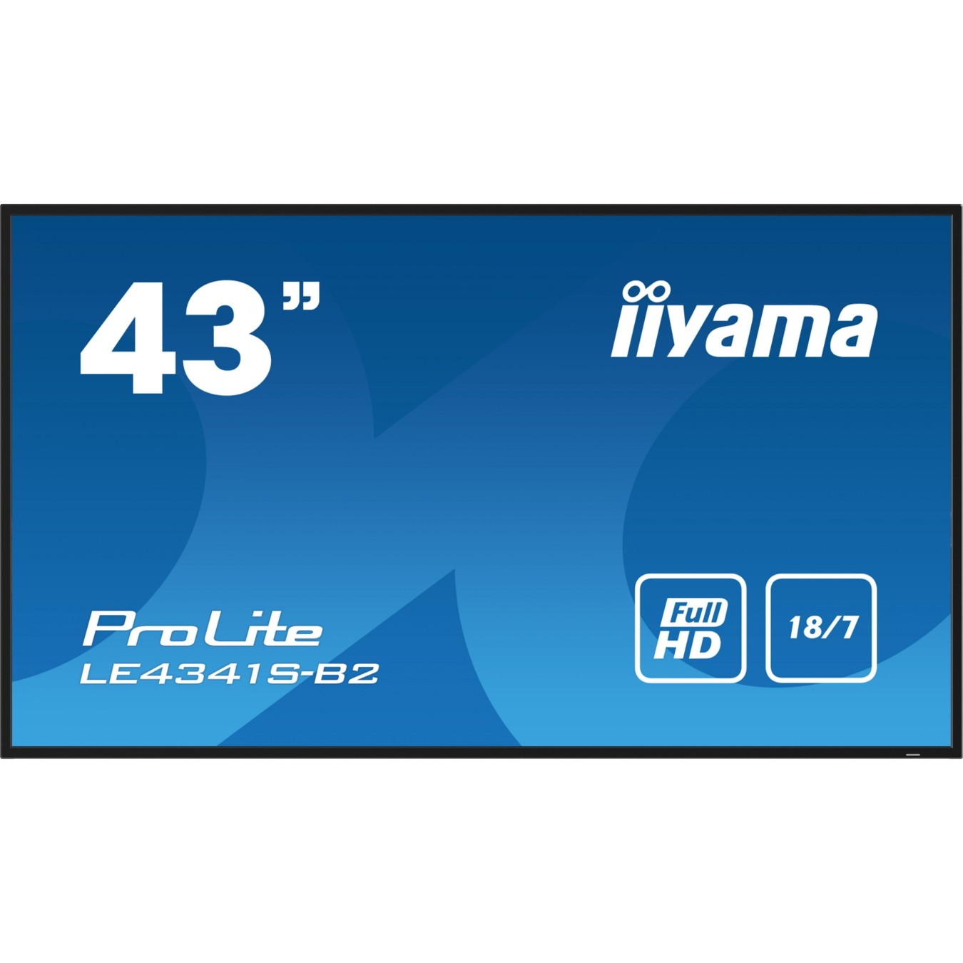 iiyama LE4341S-B2 - 43in (42.5in) Full HD IPS Digital Signage Display, Black, 3xHDMI, VGA, USB